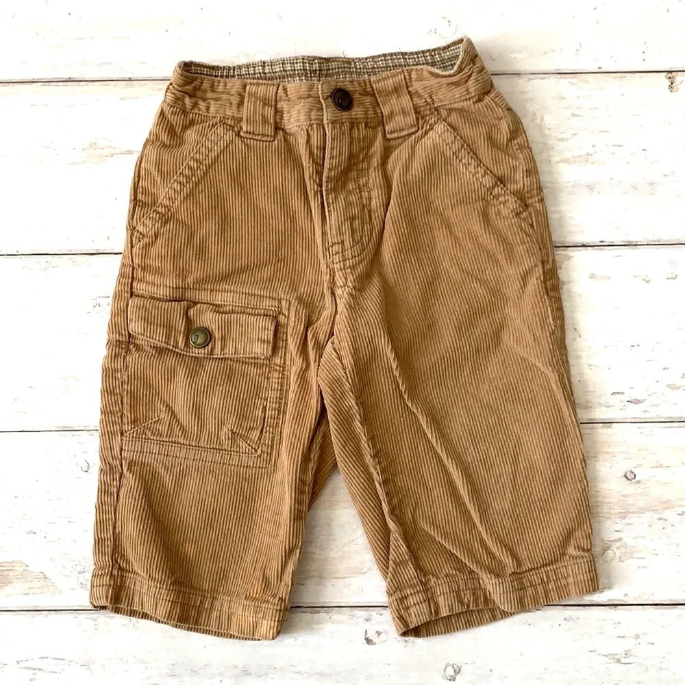 Gymboree Baby Boy 6-12m Corduroy Khaki Brown Slacks Pants 6m 9m 12m